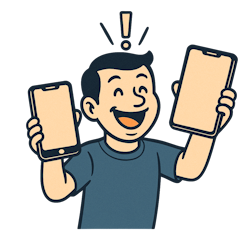 新しい機種が自宅に届く